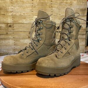 Military Boots Suede Leather